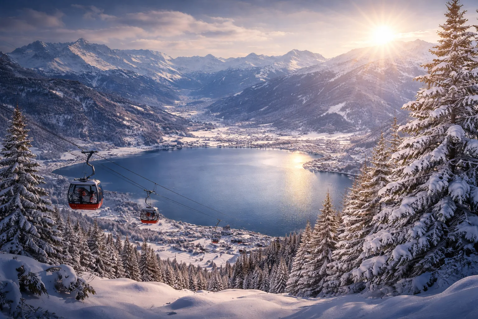 Skigebiet Zell am See – Schmittenhöhe mit Zeller See